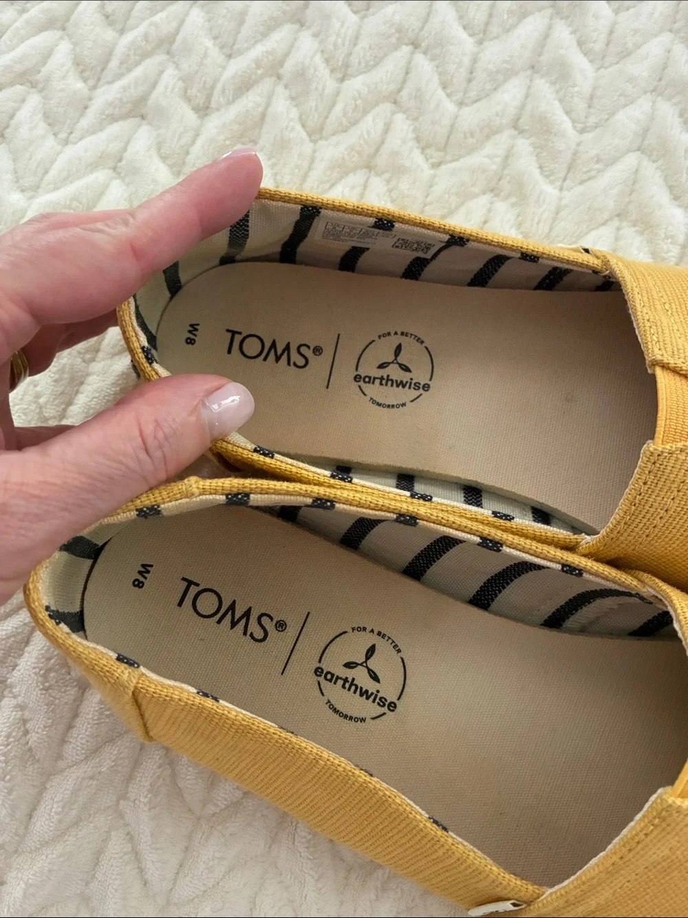 TOMS Mustard Yellow Canvas Slip-Ons